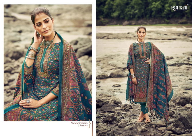 Romani Vaadiyaan Pashmina Casual Wear Wholesale Dress Material Collection